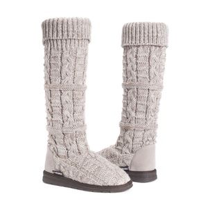 Muk Luks Shelly Knit Sweater Slouch Boots NWOB